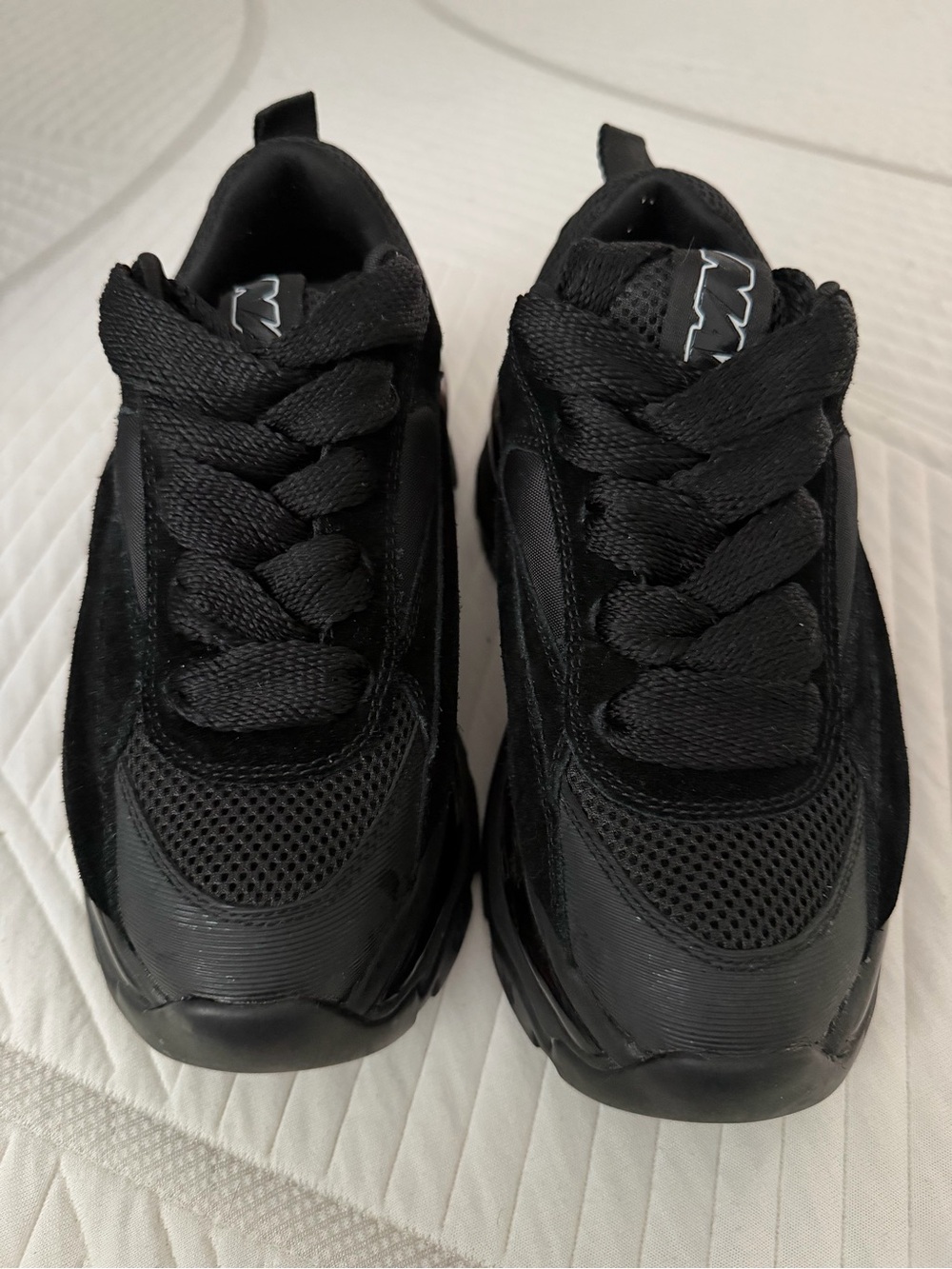 Women Black Athletic Sneakers - Comfortable Everyday Shoes